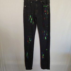 Waimea womens paint splatter black pants size 30